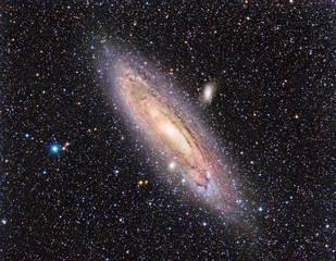 Wall Mural - m31 andromeda galaxy imaged with a telescope and a scientific ccd camera