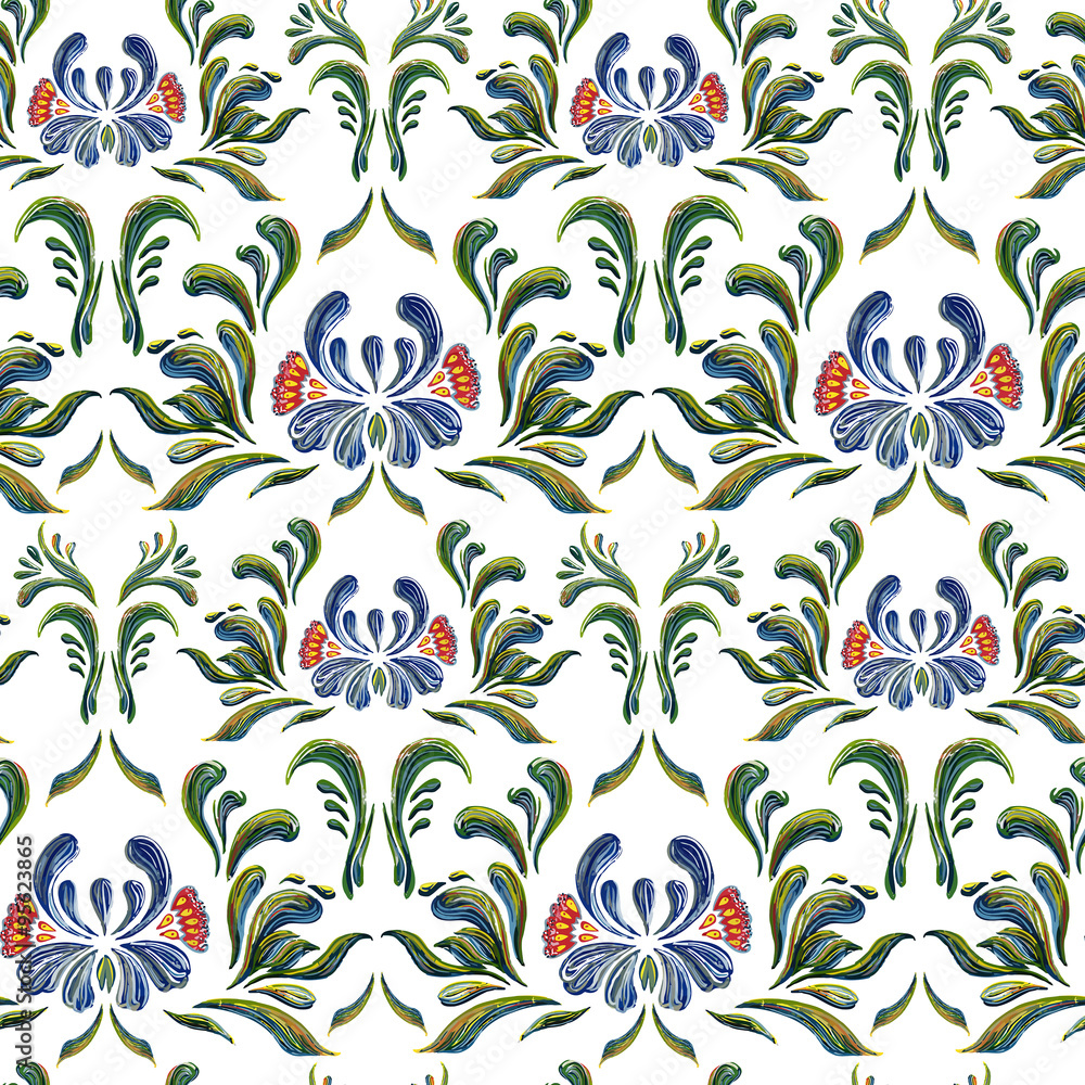 Ukraine Flower Pattern Seamless pattern with floral background. Seamless floral pattern ...