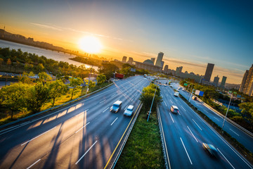 Wall Mural - Early Morning over Seoul