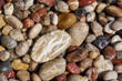 Wet stones pebbles on the Mediterranean coast of the island of Rhodes.