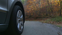 Sunday Drive In Autumn Spinning Front Wheel PoV, Low Angle Hot Head Camera