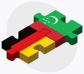 Germany and Turkmenistan Flags