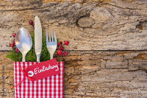 Weihnachten Einladung Essen Fest Feier Stock-Foto | Adobe Stock