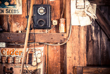 Vintage General Store Shopkeeper Backdrop With Phone 