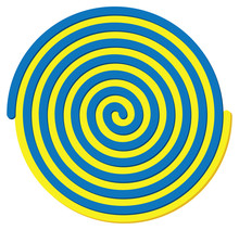 Blue And Yellow Spiral