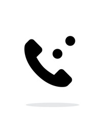 Wall Mural - Phone call simple icon on white background.
