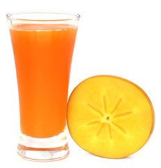 Canvas Print - Persimmon juice with fresh fruits