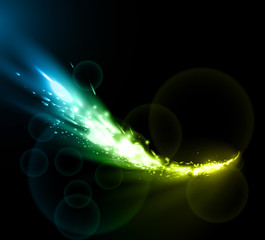 Wall Mural - Sparkling stars dust comet tail