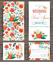 Wall Mural - Floral vector card templates.