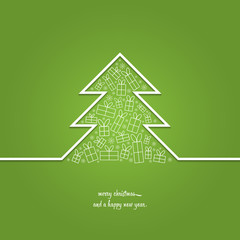 Wall Mural - merry christmas vector card