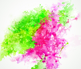 Aufkleber - pink and green blots