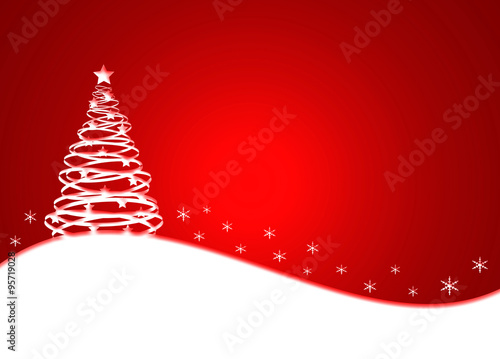 Cinco bolas negras de la navidad con la nieve y santa hat aisladas en Fondo Navidad Rojo