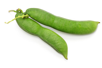 sword beans isolated on white background
