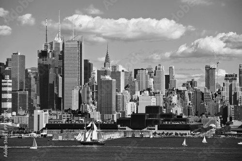 Naklejka nad blat kuchenny beautiful new york cityscape over the hudson