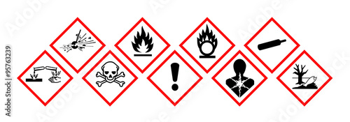 Cuadros en Lienzo Pictogrammes danger GHS.