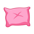 pink pillow isolated illustration