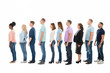 Side View Of Creative Business People Standing In Row