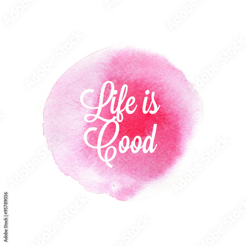 Fotografía Lavado de acuarela de color rosa dibujo a mano sobre fondo blanco para el diseño invitación moderna y elegante o tarjeta de felicitación