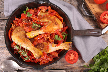 Poster - pepper and tomato chicken stew