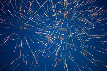 fireworks on blue sky