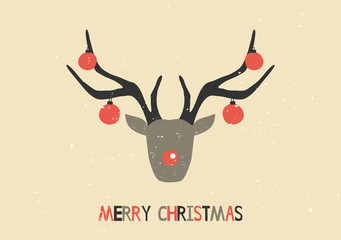 Poster - Merry Christmas Greeting Card