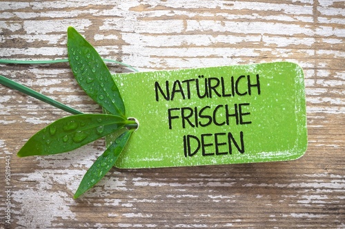 Natürlich frische Ideen - Plakette Poster Mural XXL