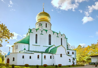 Wall Mural - The Cathedral Of Our Lady Feodorovskaya,1914 in Tsarskoye Selo, Saint-Petersburg, Russia. 