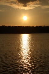 Wall Mural - the sunset on a lake