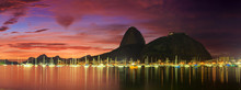 Sunrise View Of Copacabana And Mountain Sugar Loaf
