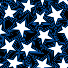 Star abstract illustration in a seamless pattern