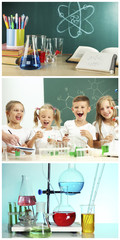 Wall Mural - Chemistry lesson in school