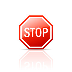 Sticker - Stop glass sign