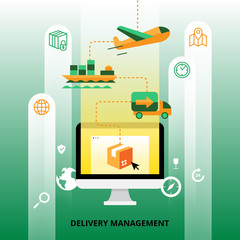 Poster -  Delivery Management Illustration 