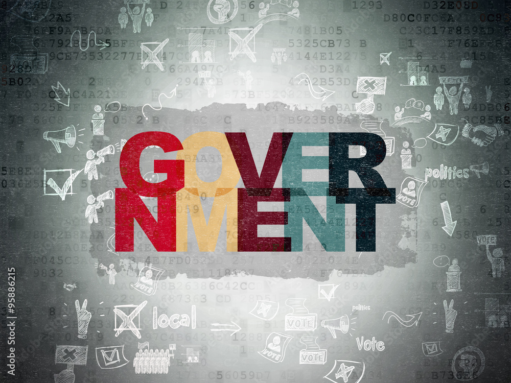 Political concept: Government on Digital Paper background Stock ...