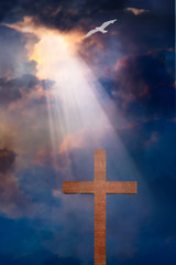 Poster - Cross and dramatic sky