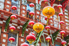 Red Chinese Lanterns In Chinatown Of San Francisco