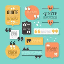 Modern Block Quote And Pull Quote Design Elements. Creative Quot