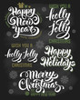 Christmas letterings set
