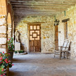 The Friar House / The entrance to the living residence of the Friar Priest at the Mission in Texas
