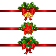 christmas festive decoration from christmas tree branches