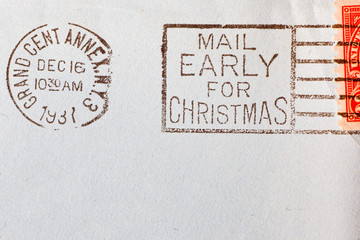 Sticker - Vintage yellowed envelope