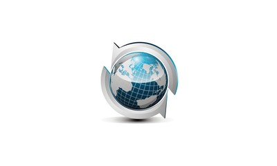 connection 3d globe ball