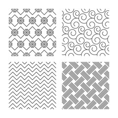 Wall Mural - braid weave, floral ornate seamless textures.