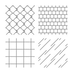 Wall Mural - mosaic, diagonal lines and grid textures.