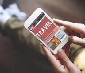 Wall Mural - newsletter travel article website online concept
