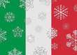 © noche - italy flag with snowflakes