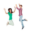 © Gelpi - Young people jumping isolated