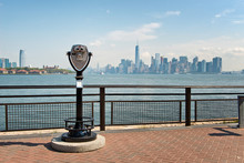 Scenic Binoculars And View Of New York City