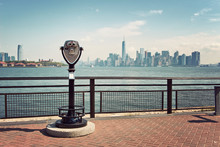 Scenic Binoculars And View Of New York City
