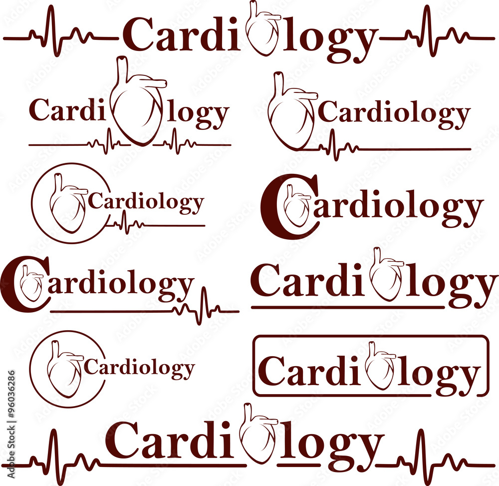 symbols of cardiology Stock Vector | Adobe Stock